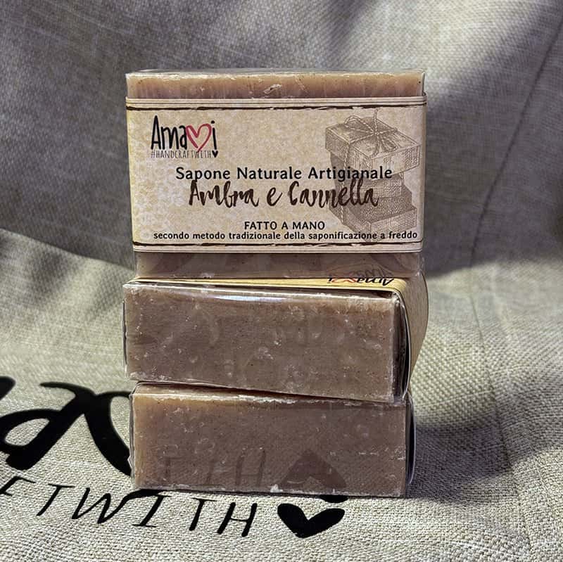Sapone Naturale Ambra & Cannella - Amami Arredo Olfattivo