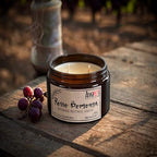 Candela in cera di soia naturale Rosso Borgogna Amamishop