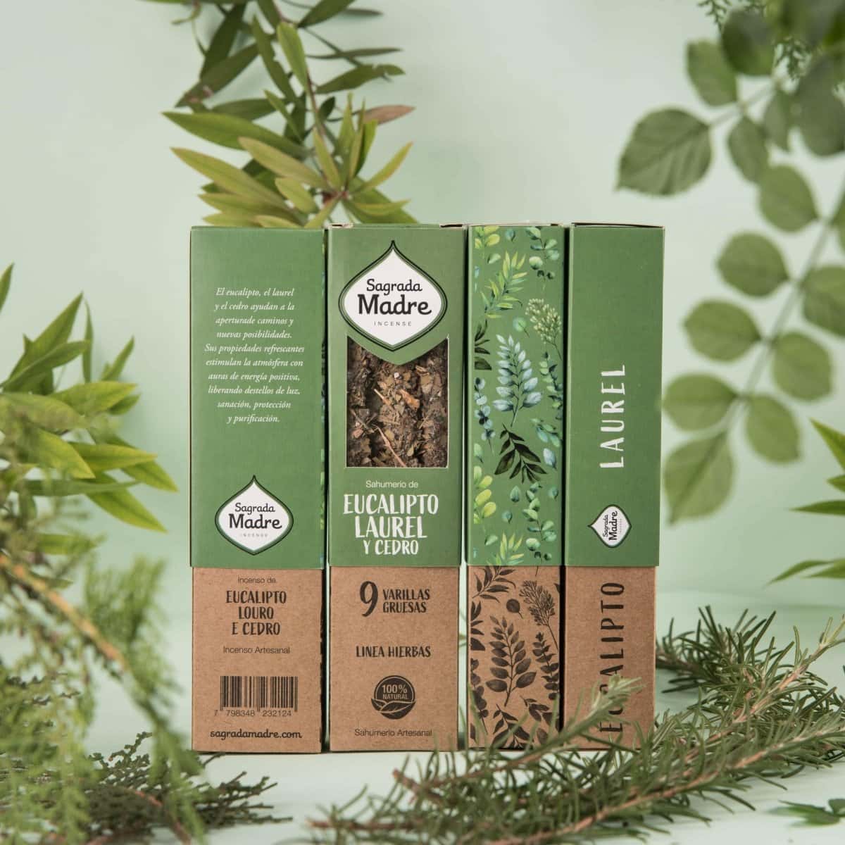 Incenso Naturale Botanico Eucalipto Cedro e Alloro - Amami Arredo Olfattivo