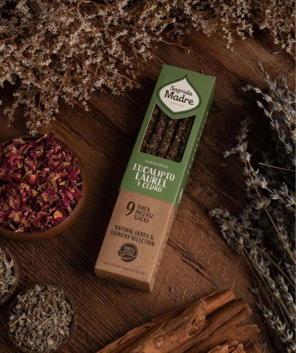 Incenso Naturale Botanico Eucalipto Cedro e Alloro - Amami Arredo Olfattivo