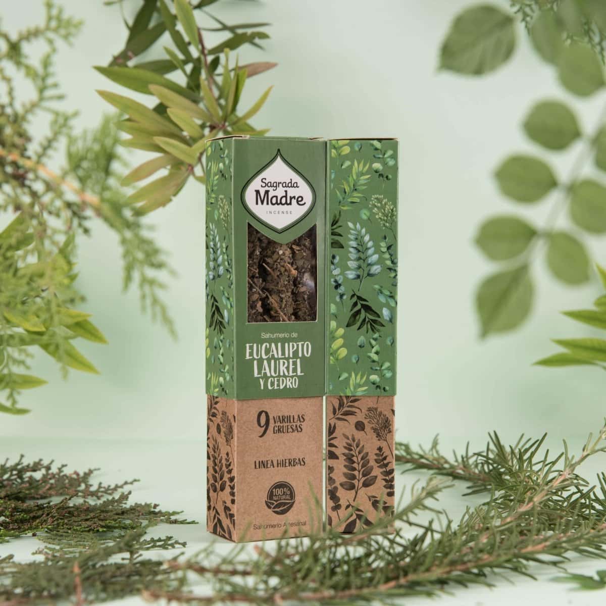 Incenso Naturale Botanico Eucalipto Cedro e Alloro - Amami Arredo Olfattivo