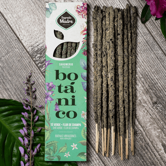 Incenso Naturale Botanico Fiorito "Te Verde e Fiori di Champa" - Amami Arredo Olfattivo