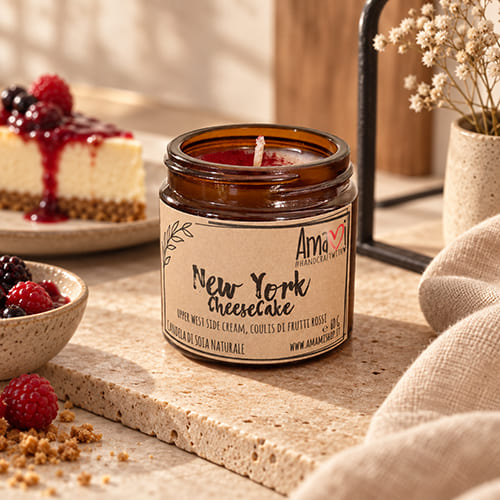 Candela artigianale in cera di soia Amamishop