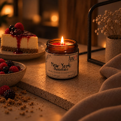 Candela artigianale in cera di soia Amamishop